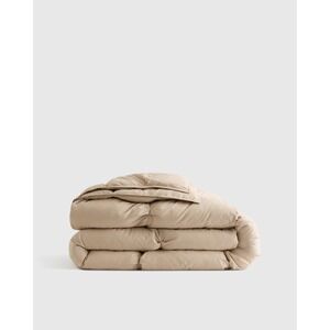 Quince Cotton Pintuck Comforter King/Cal King Toffee Tan Brown Bedding NEW